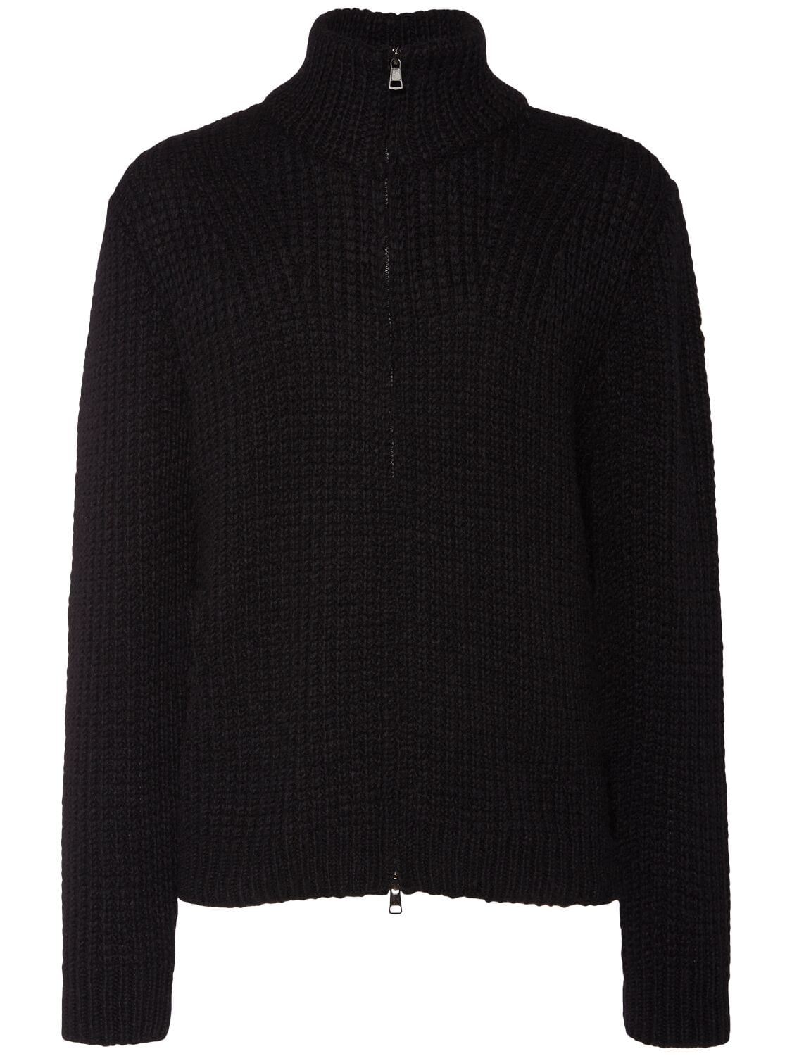 Alpaca & Wool Zip-up Cardigan