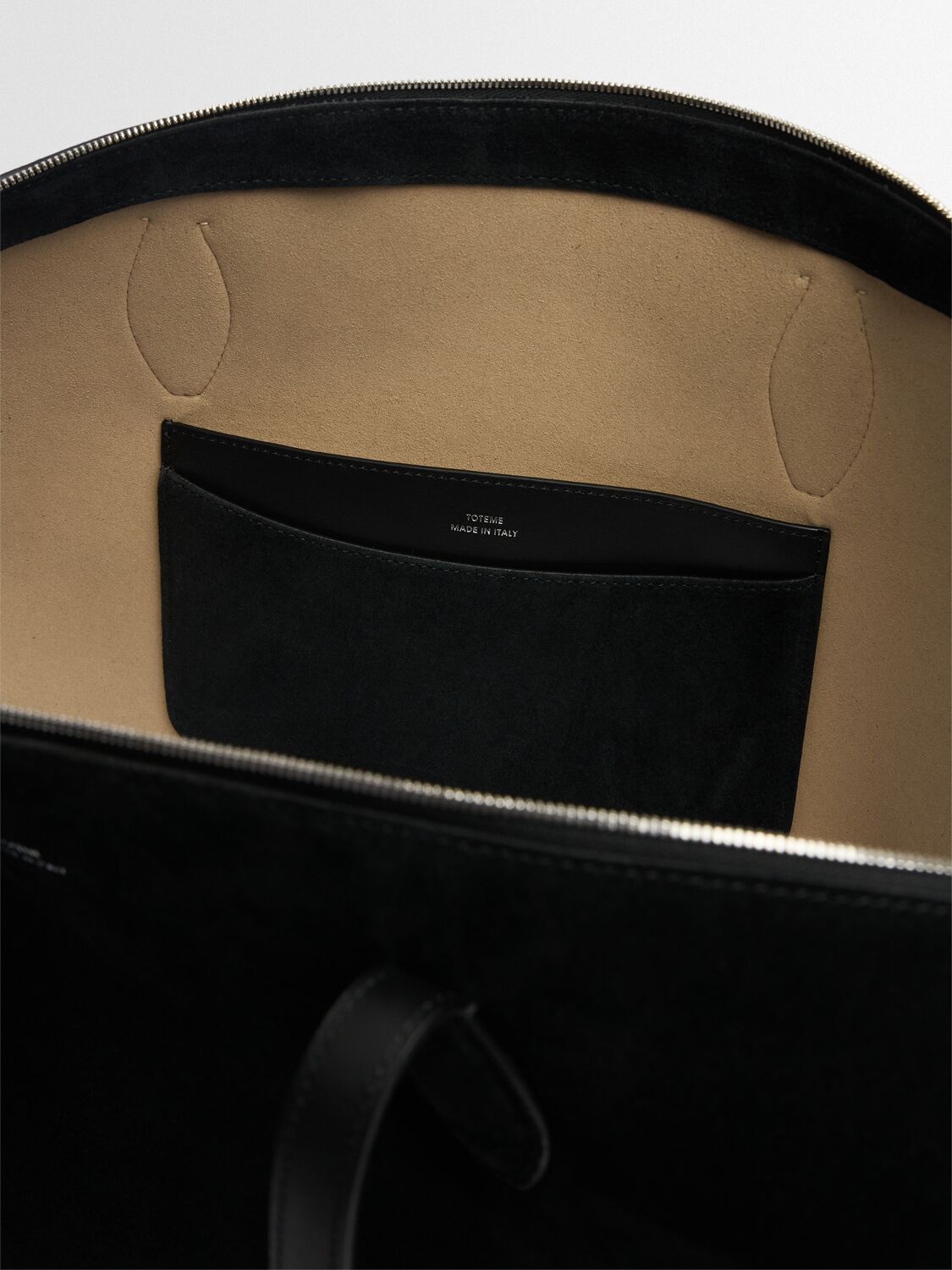 Totême Day Suede Tote Bag In Black
