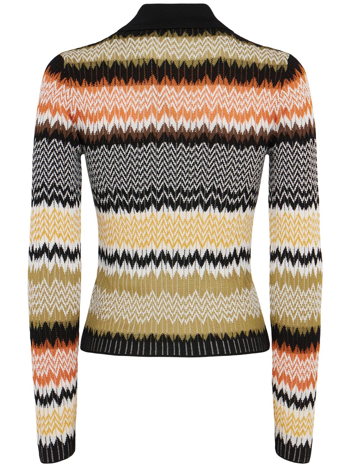 Missoni Jacquard Long Sleeve Polo Top