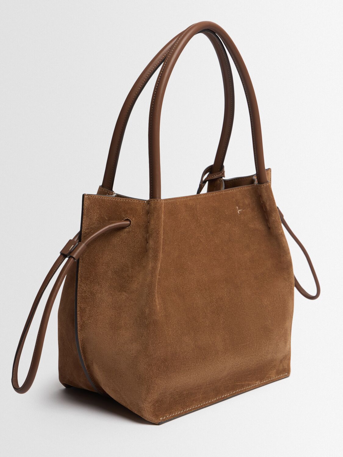 Tod's Medium Buz Suede Tote Bag In Brown