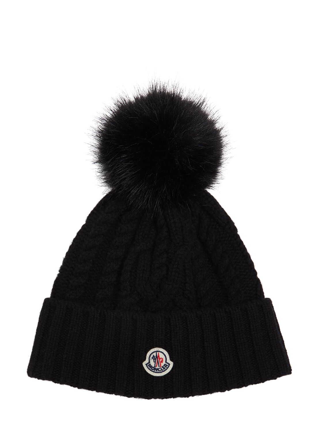 Wool Blend Beanie W/ Pom Pom