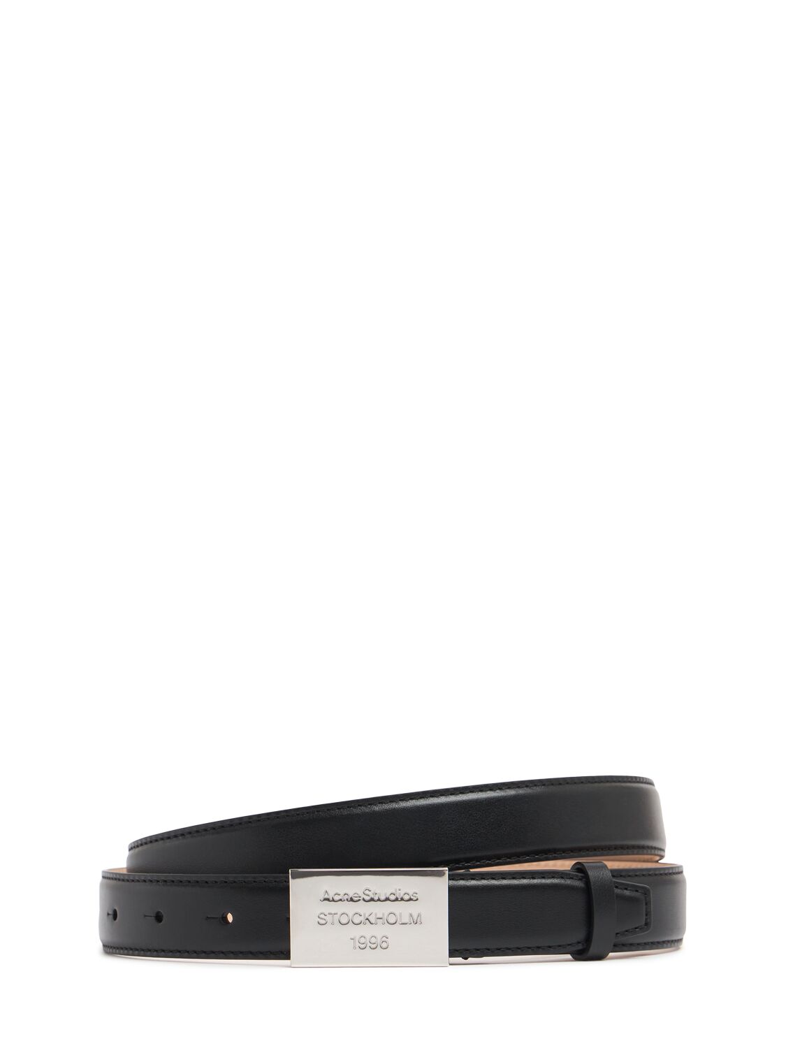 Acne Studios 1996 Logo Plaque Belt In Black