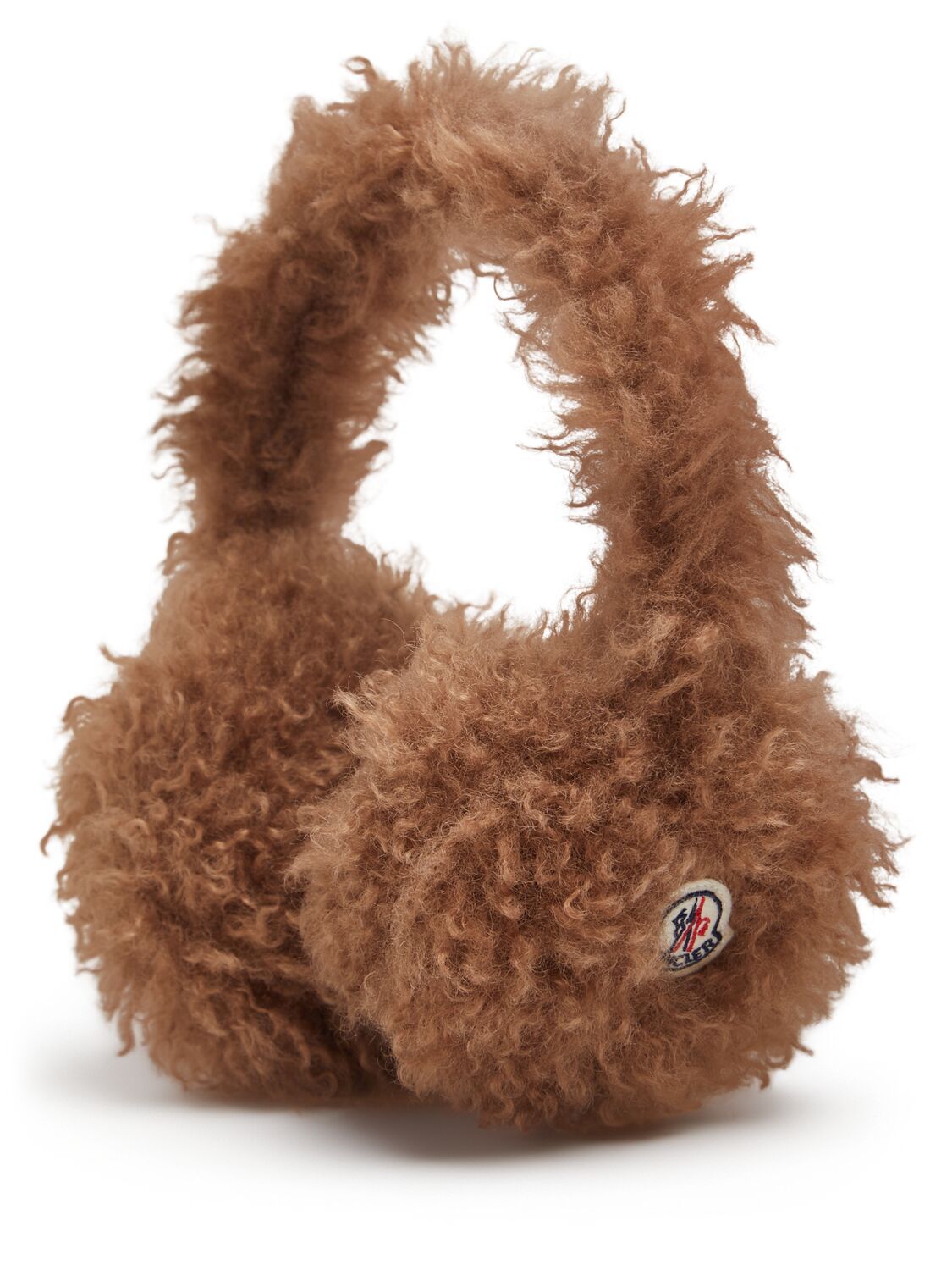 Moncler Padded Tech Teddy Ear Muffs In Brown