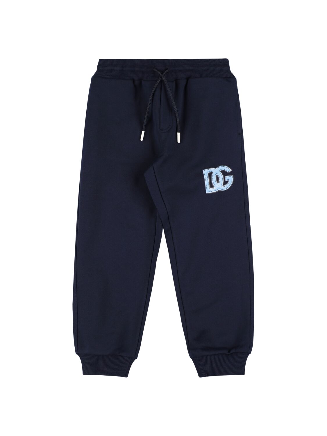 Dolce & Gabbana Printed Cotton Sweatpants In Blue
