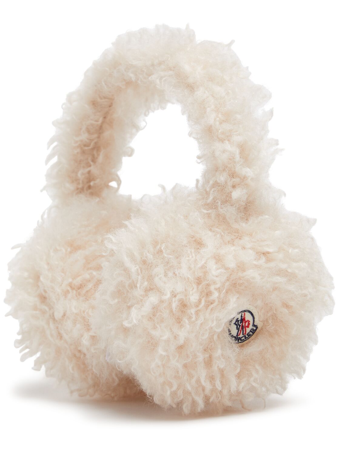 Moncler Padded Tech Teddy Ear Muffs In Beige