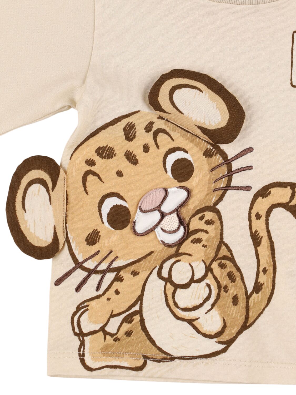 Dolce & Gabbana Printed Cotton Jersey T-shirt In Neutral