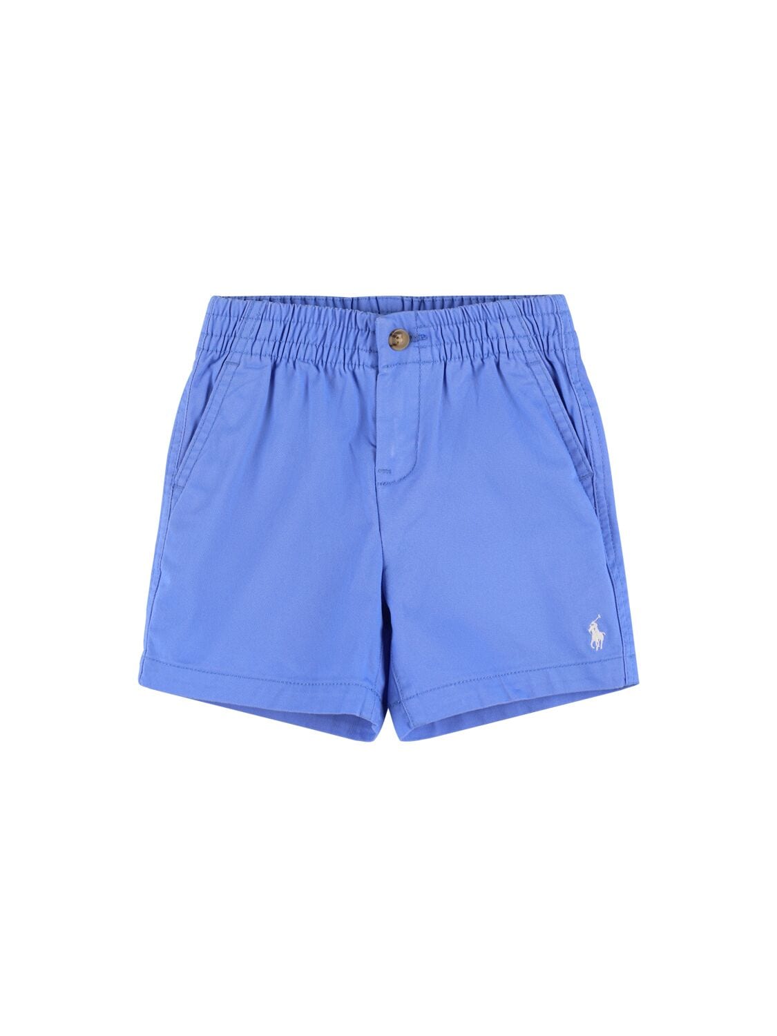 Logo Embroidered Cotton Blend Shorts