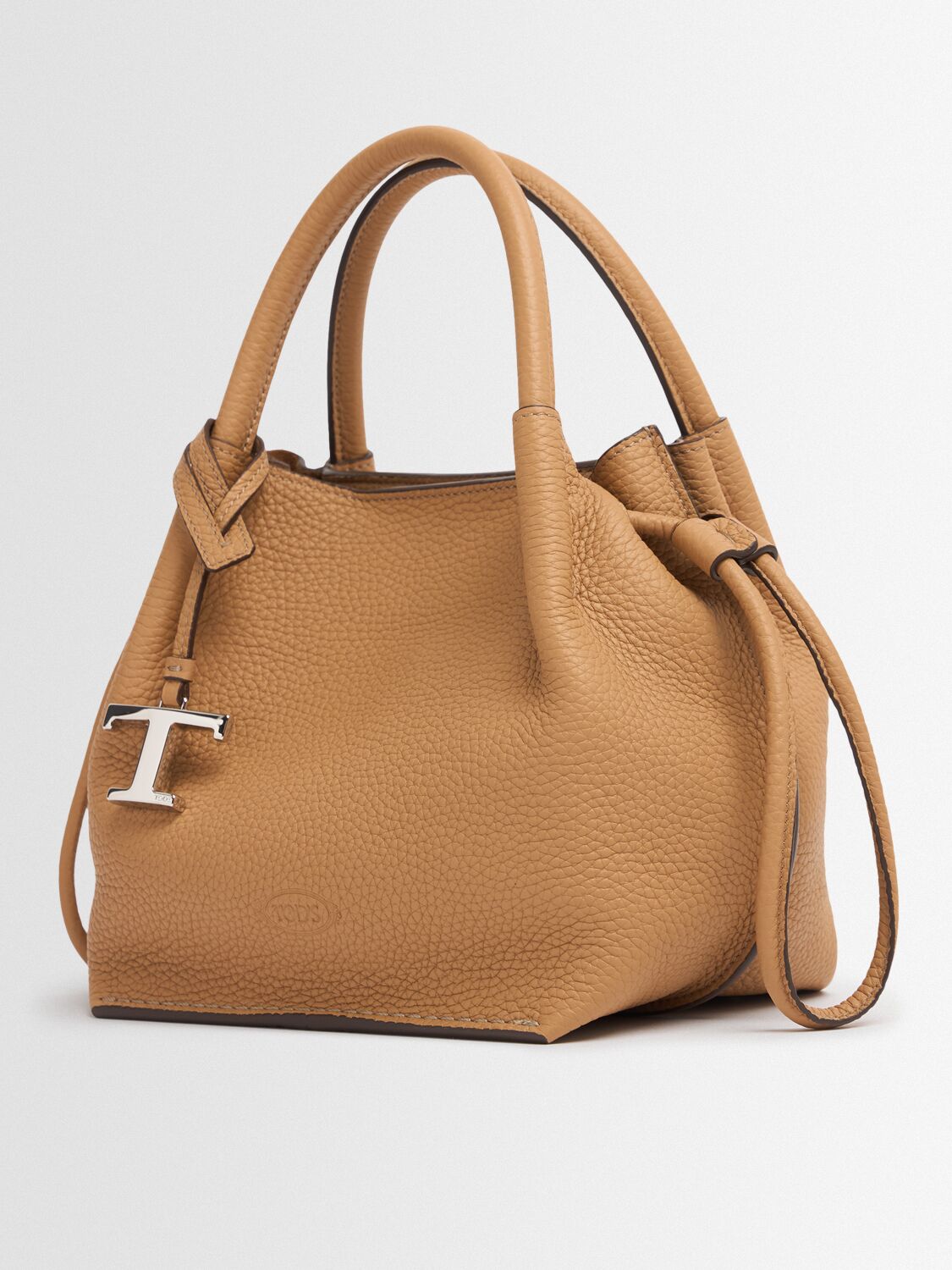 Tod's Small Buz Leather Top Handle Bag In Brown