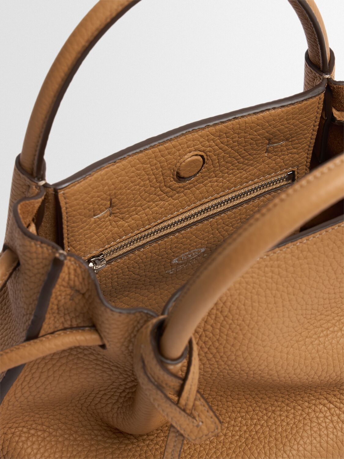 Tod's Small Buz Leather Top Handle Bag In Brown