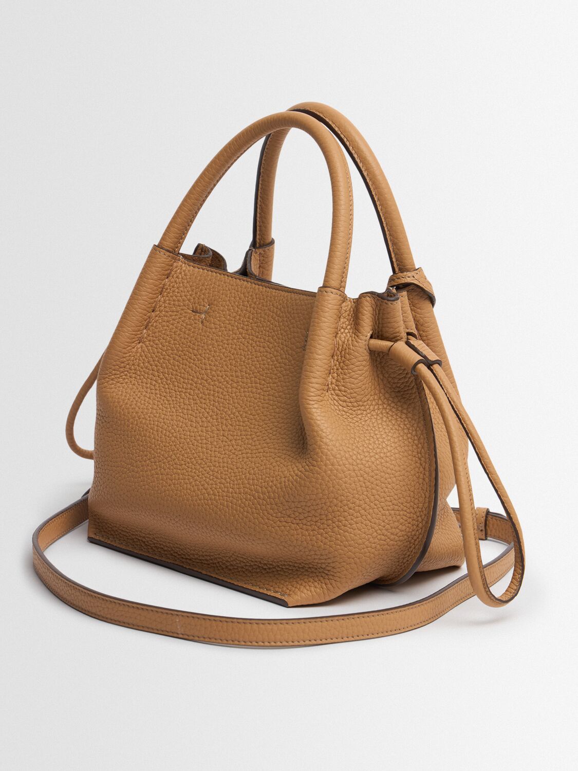 Tod's Small Buz Leather Top Handle Bag In Brown