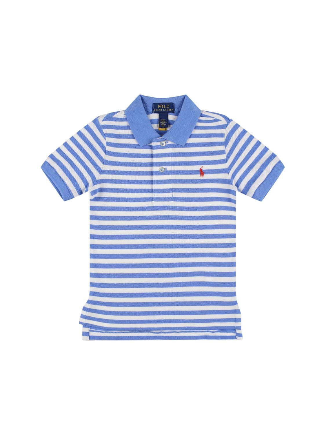 Striped Cotton Piquet Polo Shirt