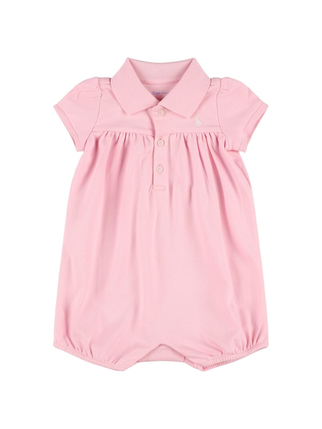 Cotton Romper W/ Logo Detail