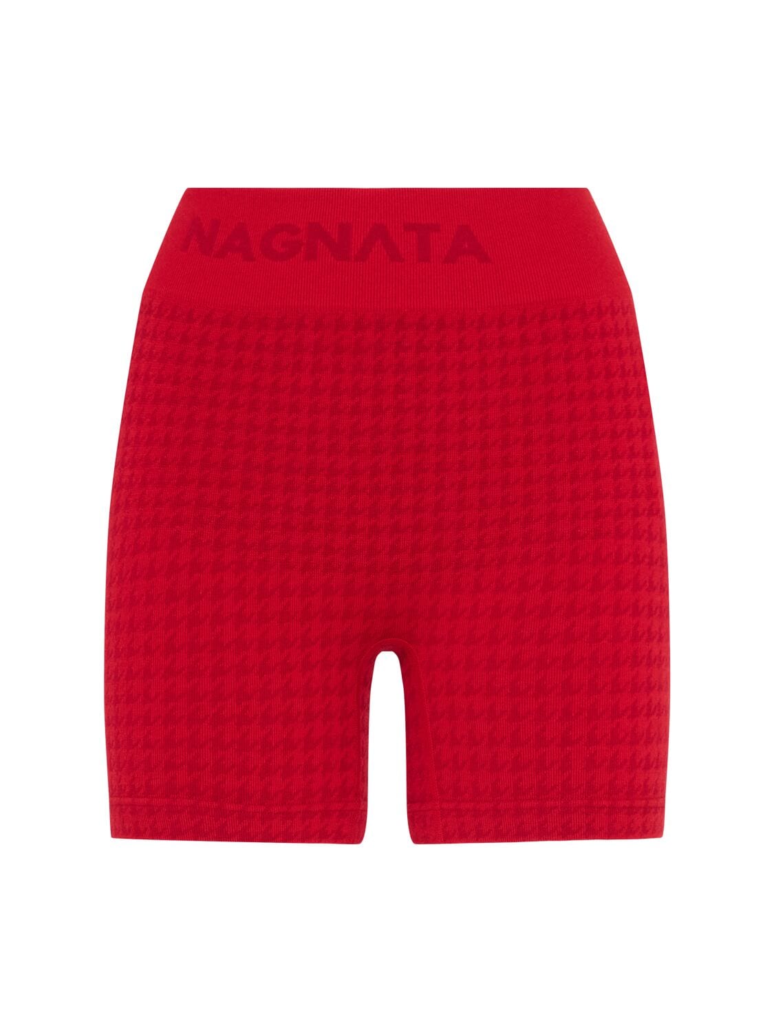 Wool Blend Houndstooth Mini Shorts