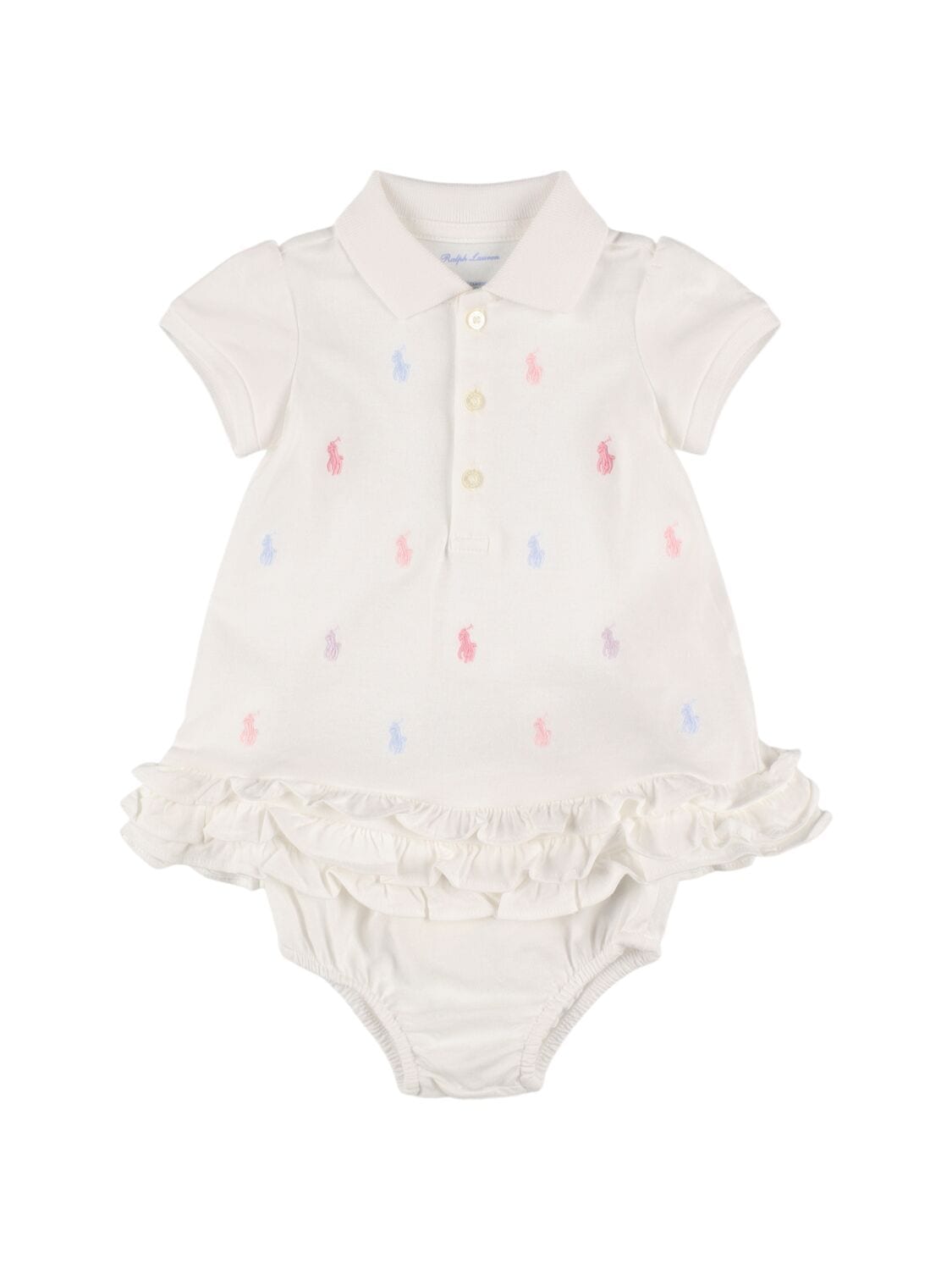 Embroidered Cotton Dress W/diaper Cover