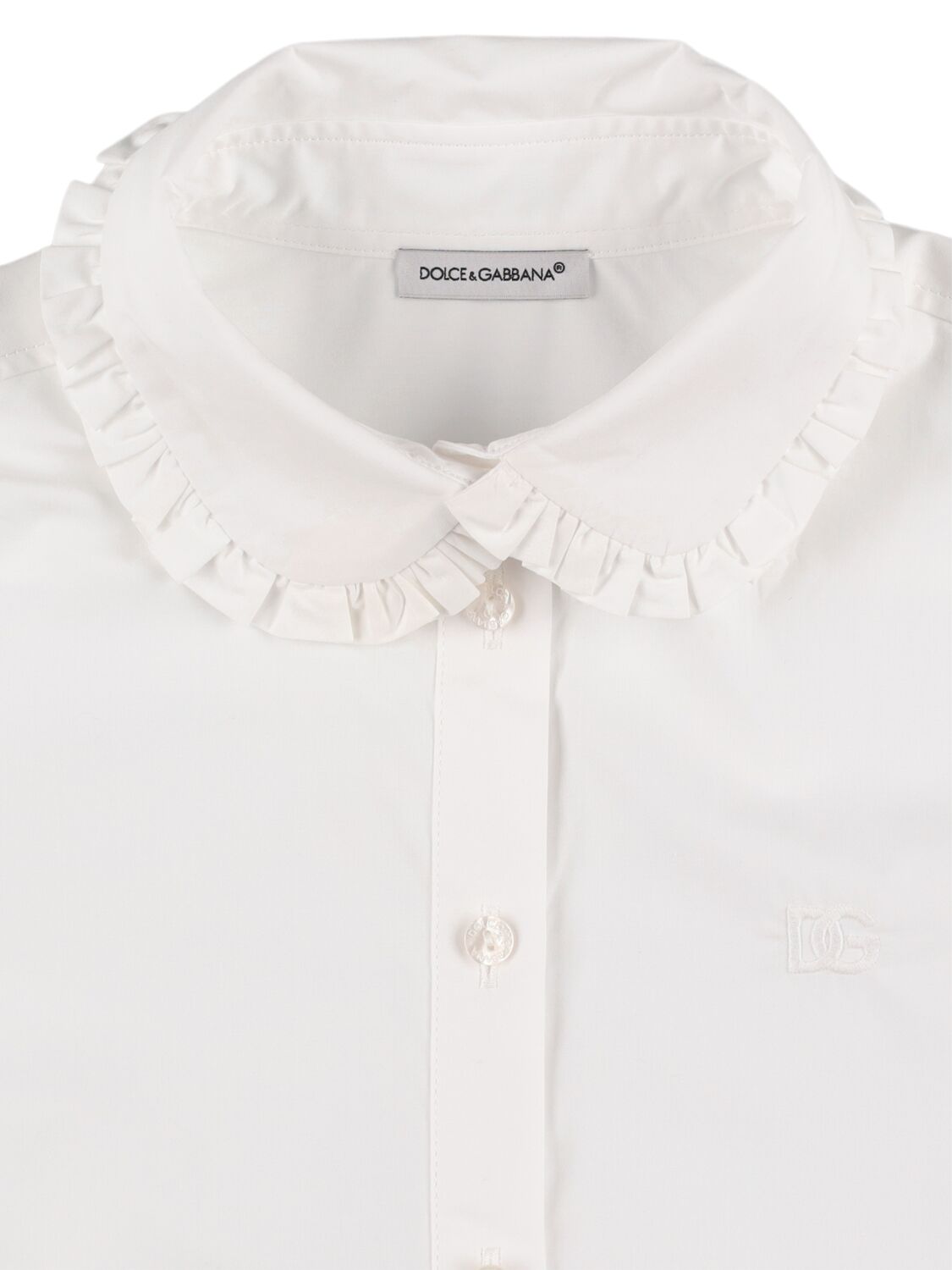 Dolce & Gabbana Cotton Poplin Shirt In White