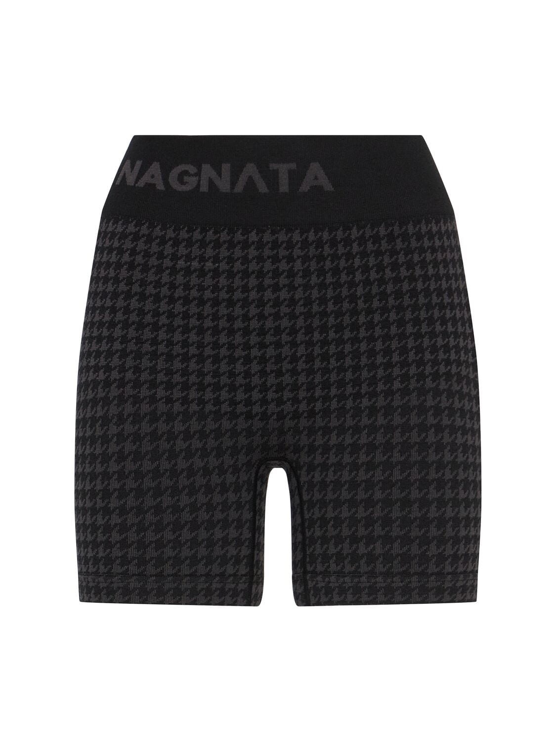 Wool Blend Houndstooth Mini Shorts