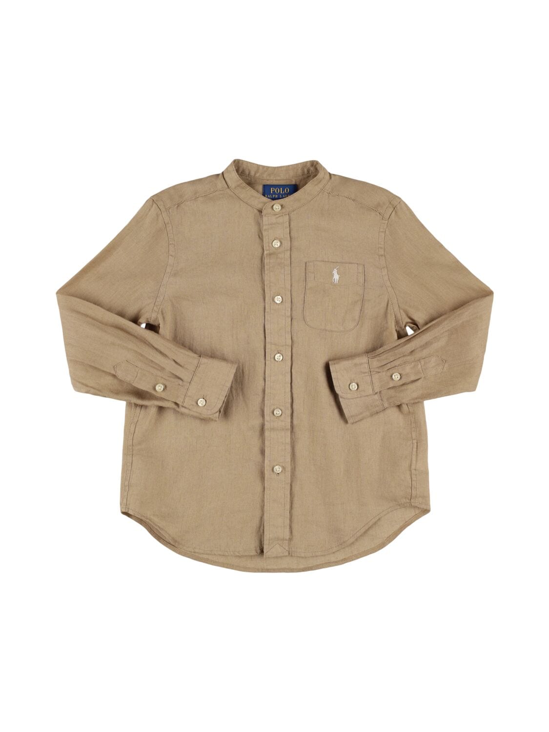 Logo Embroidery Linen Shirt