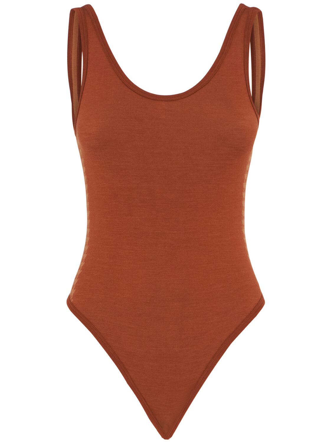 Wool Blend Bodysuit W/ Houndstooth