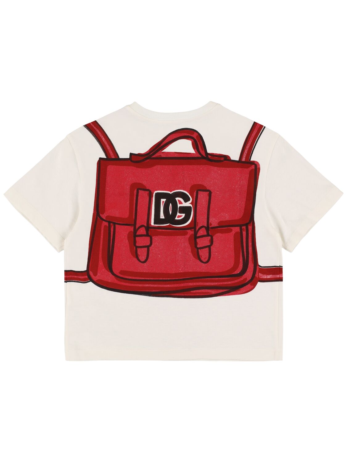 Dolce & Gabbana Printed Cotton Jersey T-shirt In White