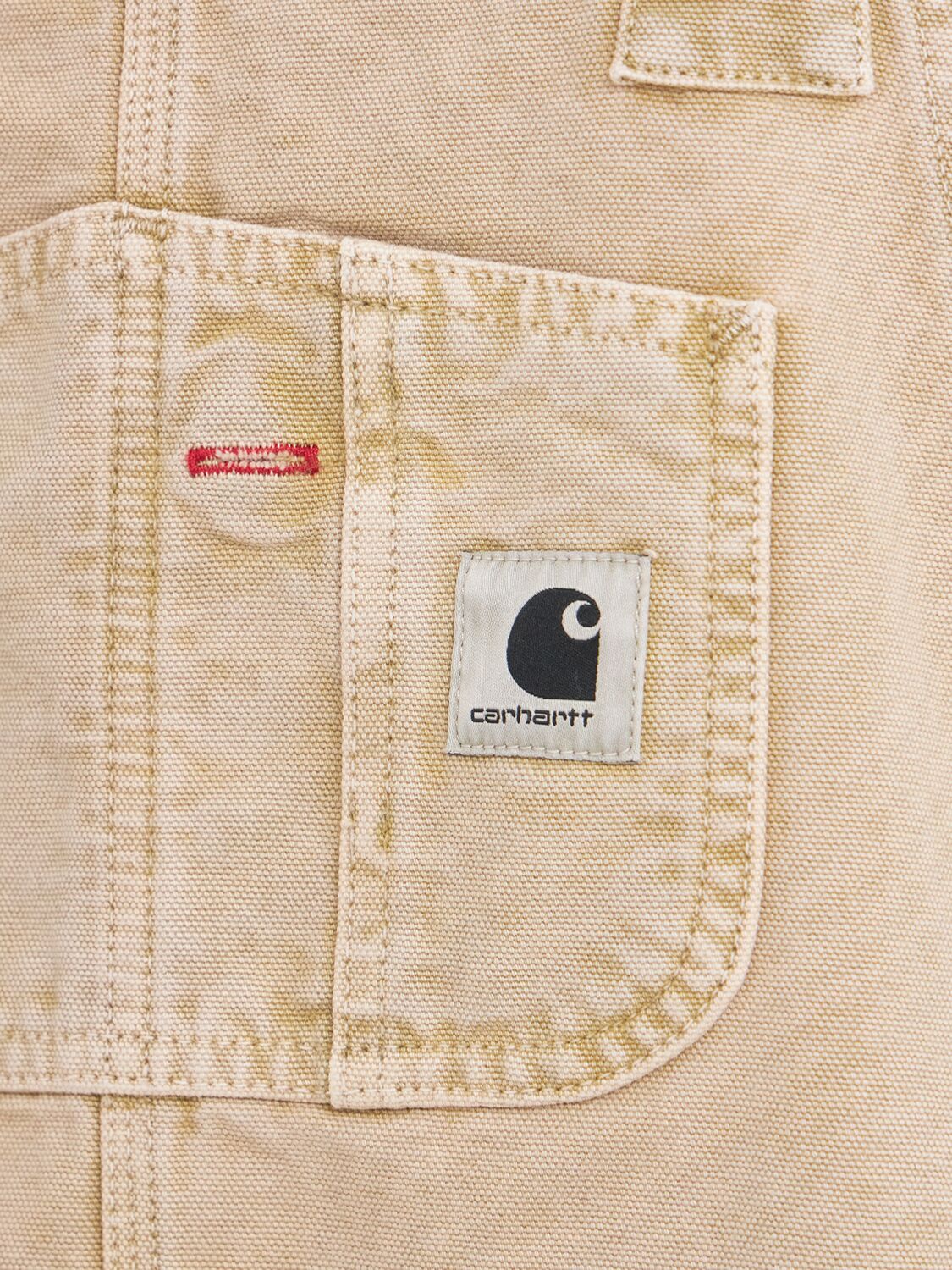 Carhartt Dearborn Cotton Canvas Overalls In Beige