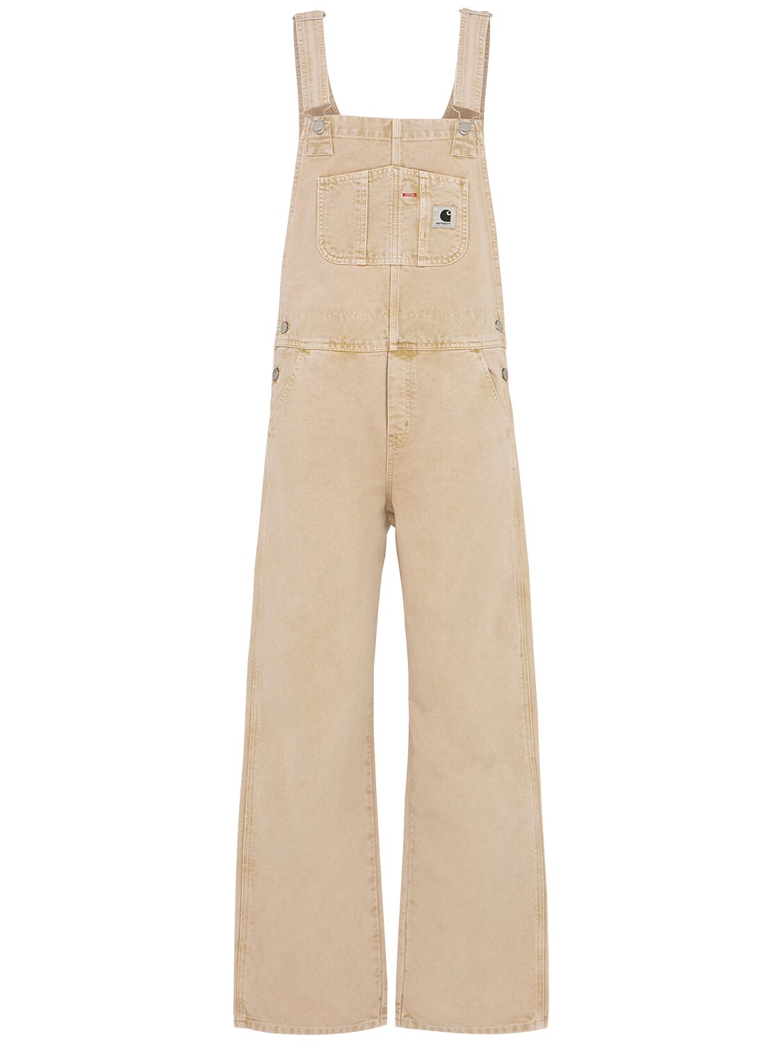 Carhartt Dearborn Cotton Canvas Overalls In Beige