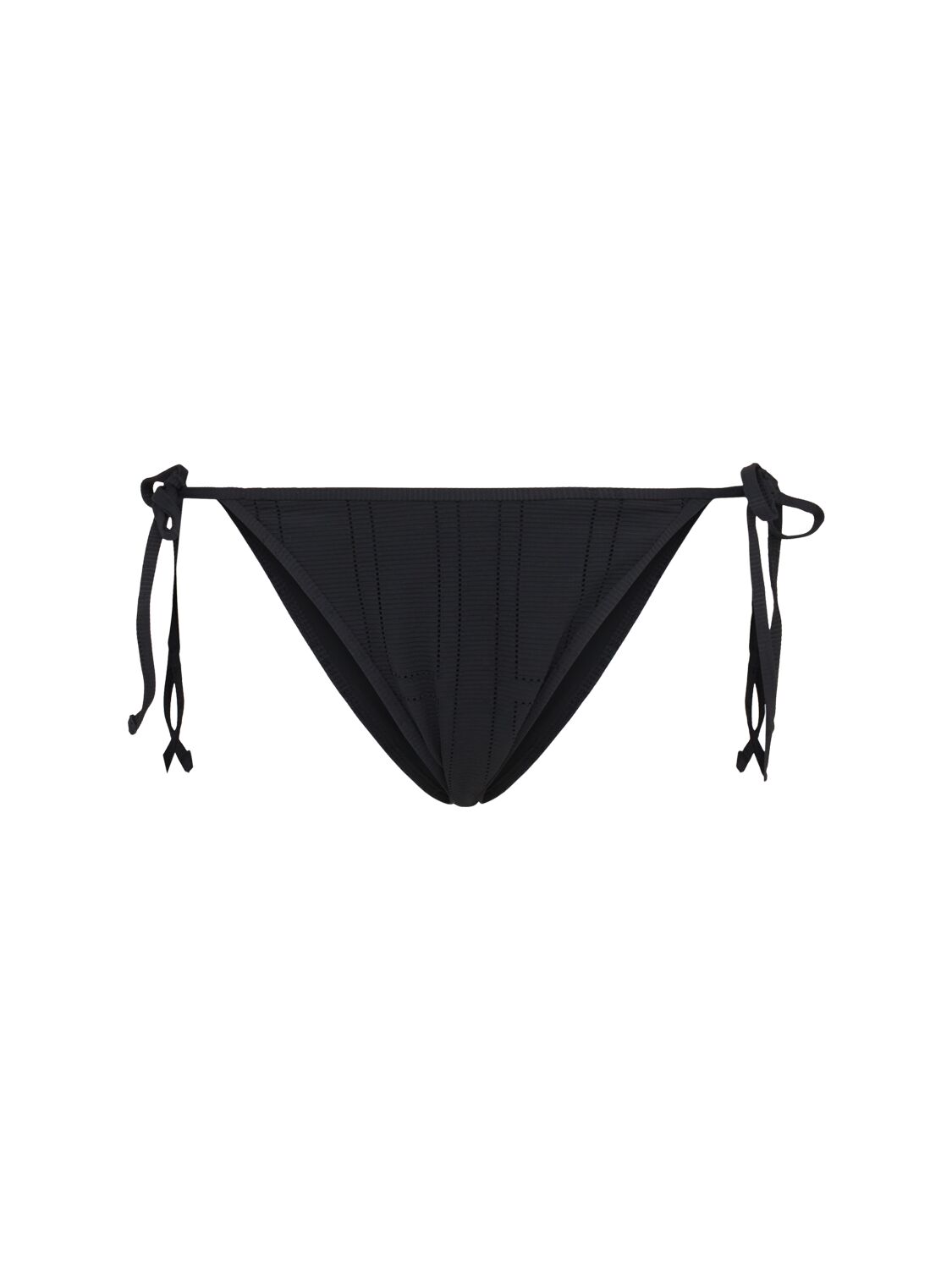 Totême Monogram Pointelle Bikini Bottoms In Black