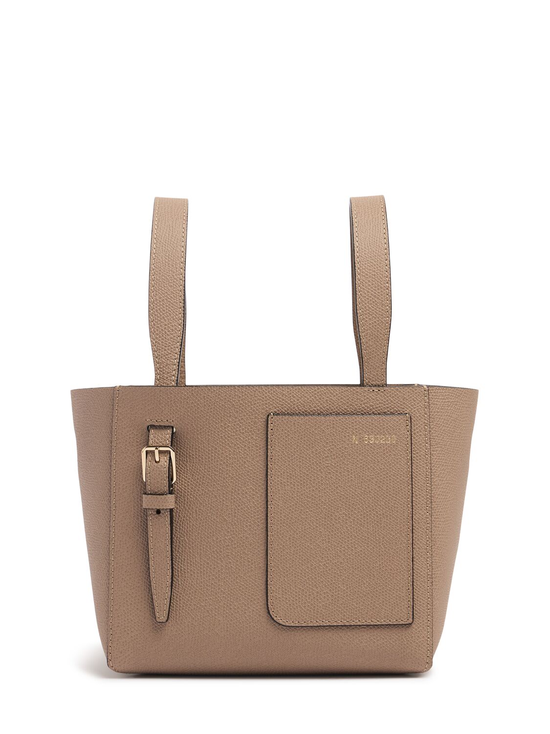 Valextra Mini Bucket Leather Crossbody Bag In Sand
