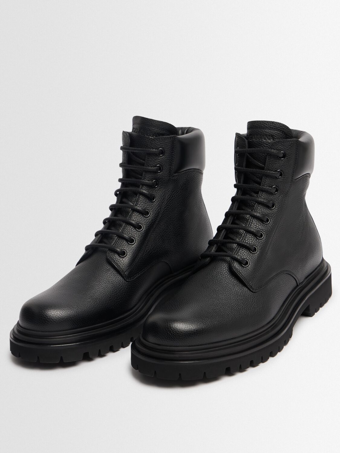 Dolce & Gabbana Leather High Boots In Black