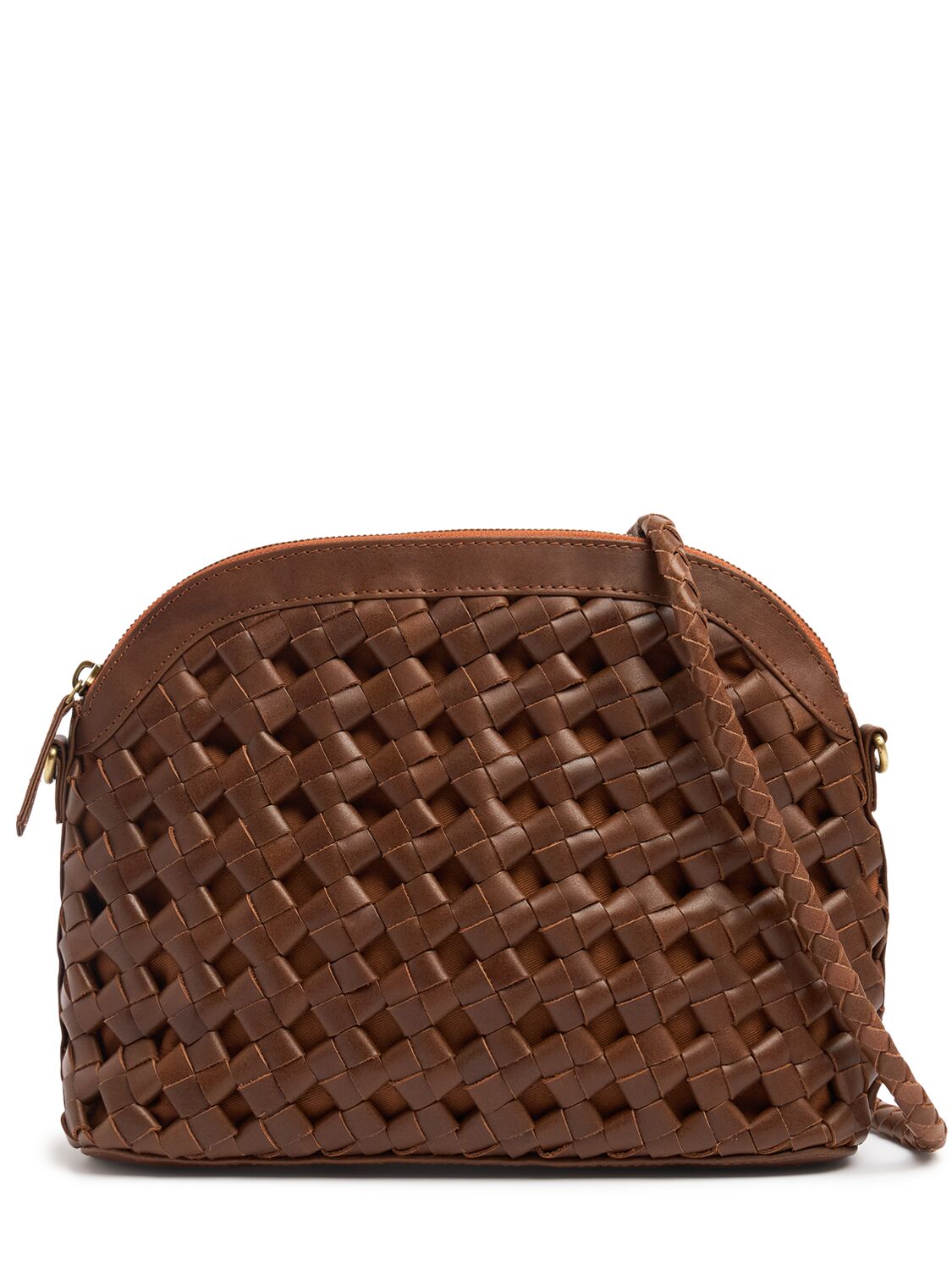 Carmen Woven Leather Shoulder Bag