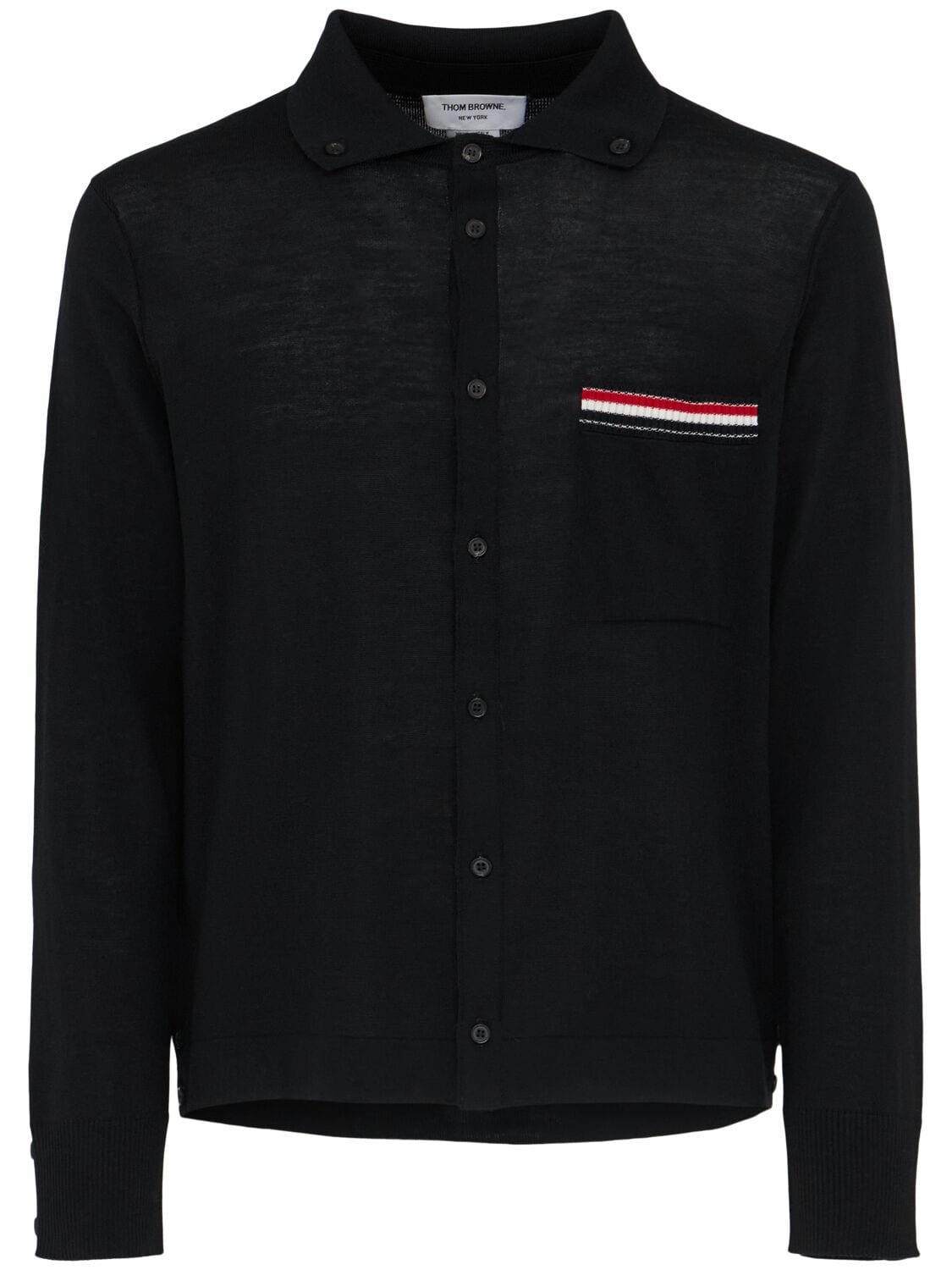 Jersey Stitch Wool Polo Shirt