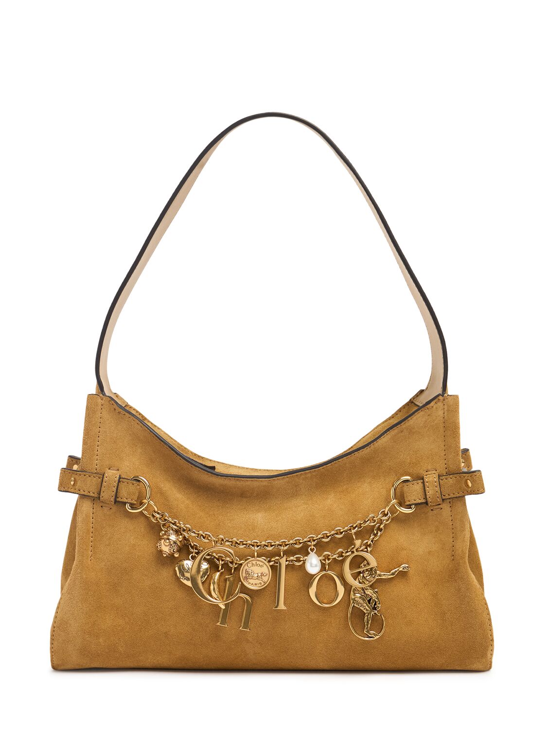 CHLOÉ Charms Suede Shoulder Bag