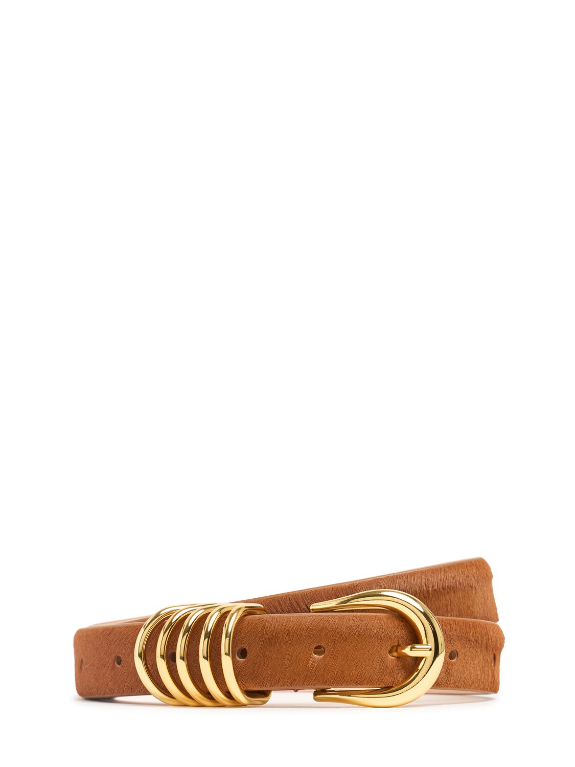 Dehanche Hollyhock Ponyskin Belt In Brown