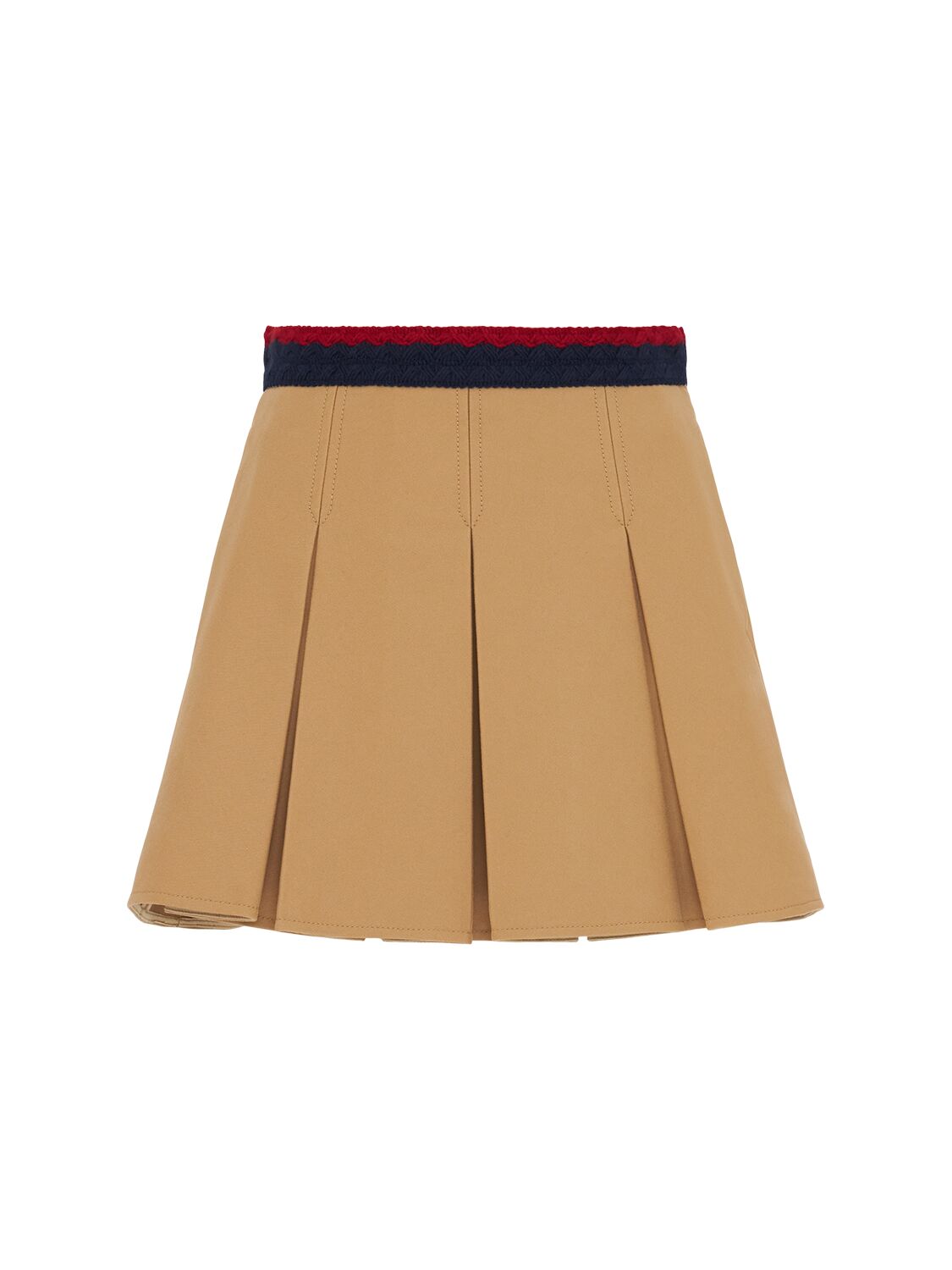 MONCLER Brushed Stretch Cotton Gabardine Skirt