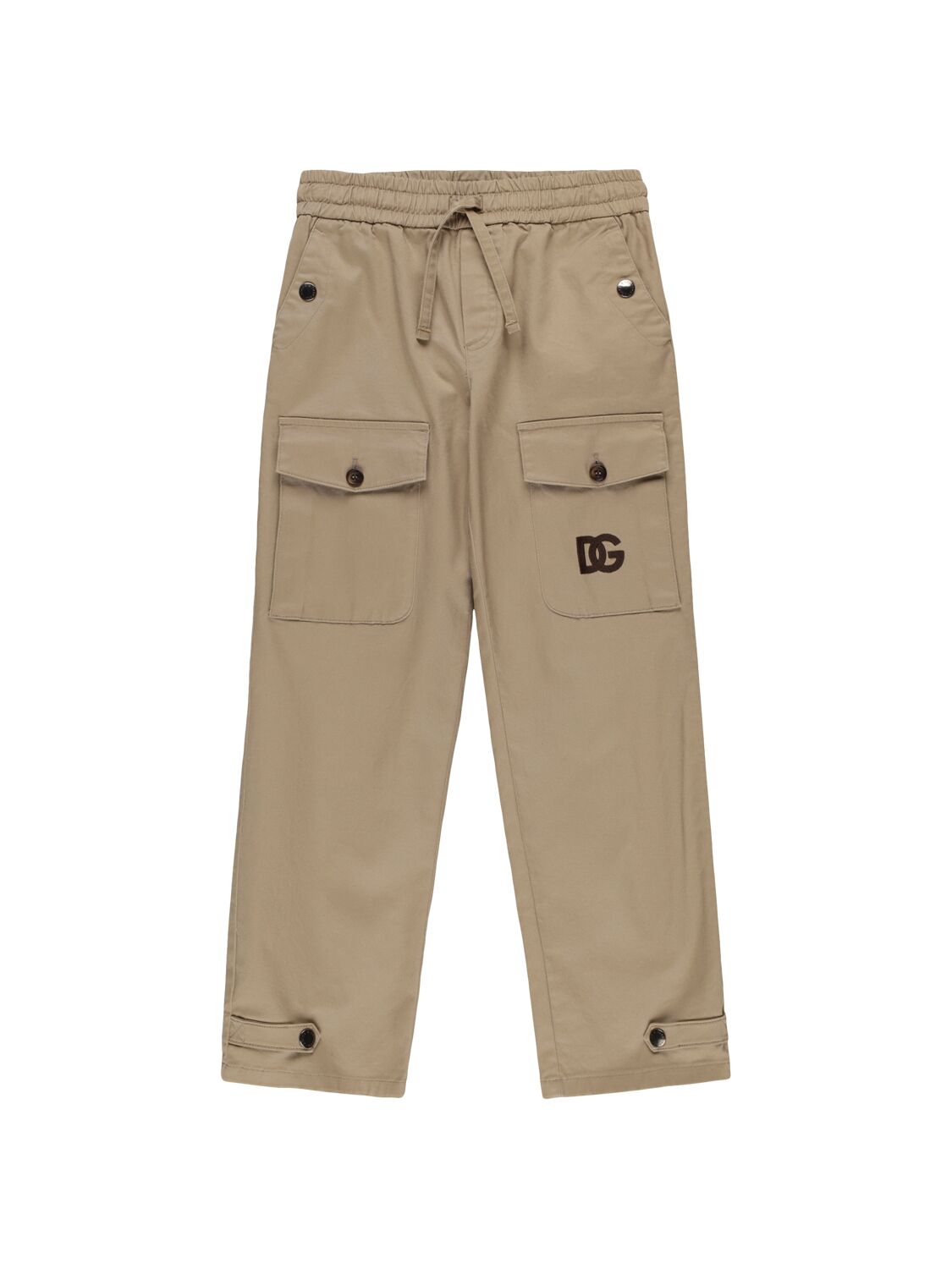 DOLCE & GABBANA Cotton Blend Gabardine Cargo Pants