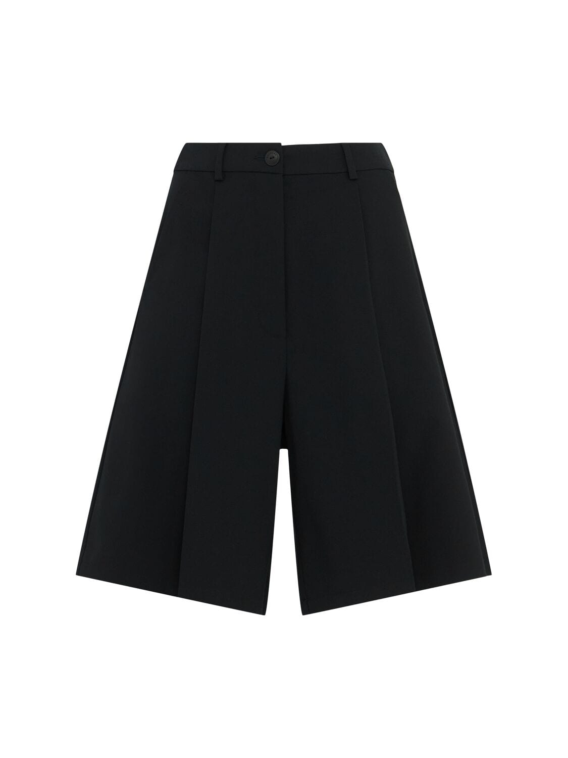 Woven Wool Blend Bermuda Shorts