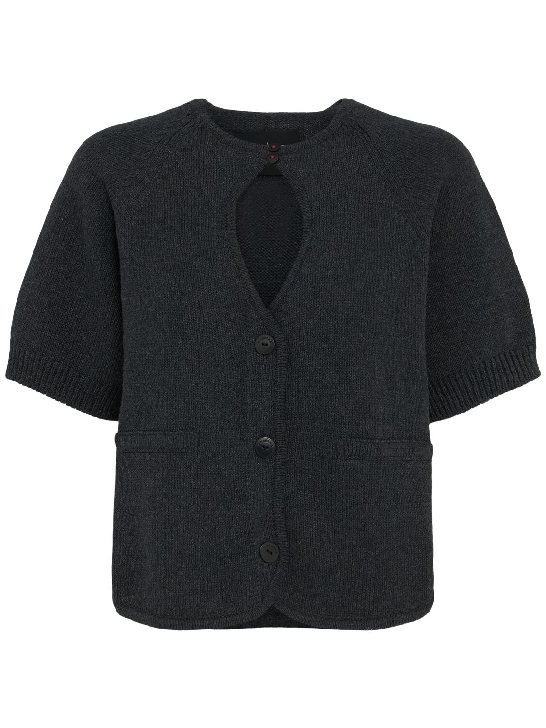Cordera Cotton Knit Top In Gray
