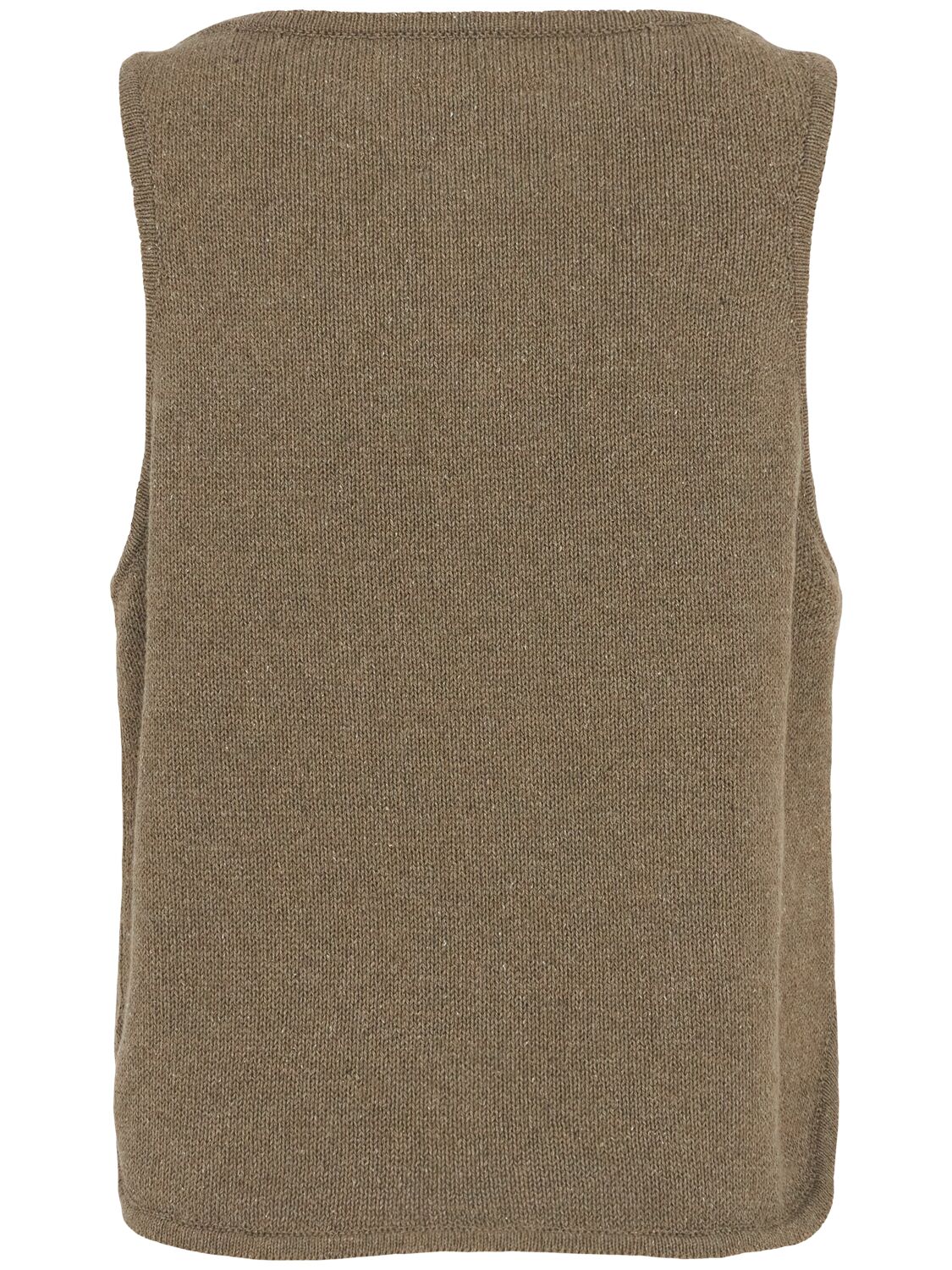 Cordera Cotton Knit Vest In Brown