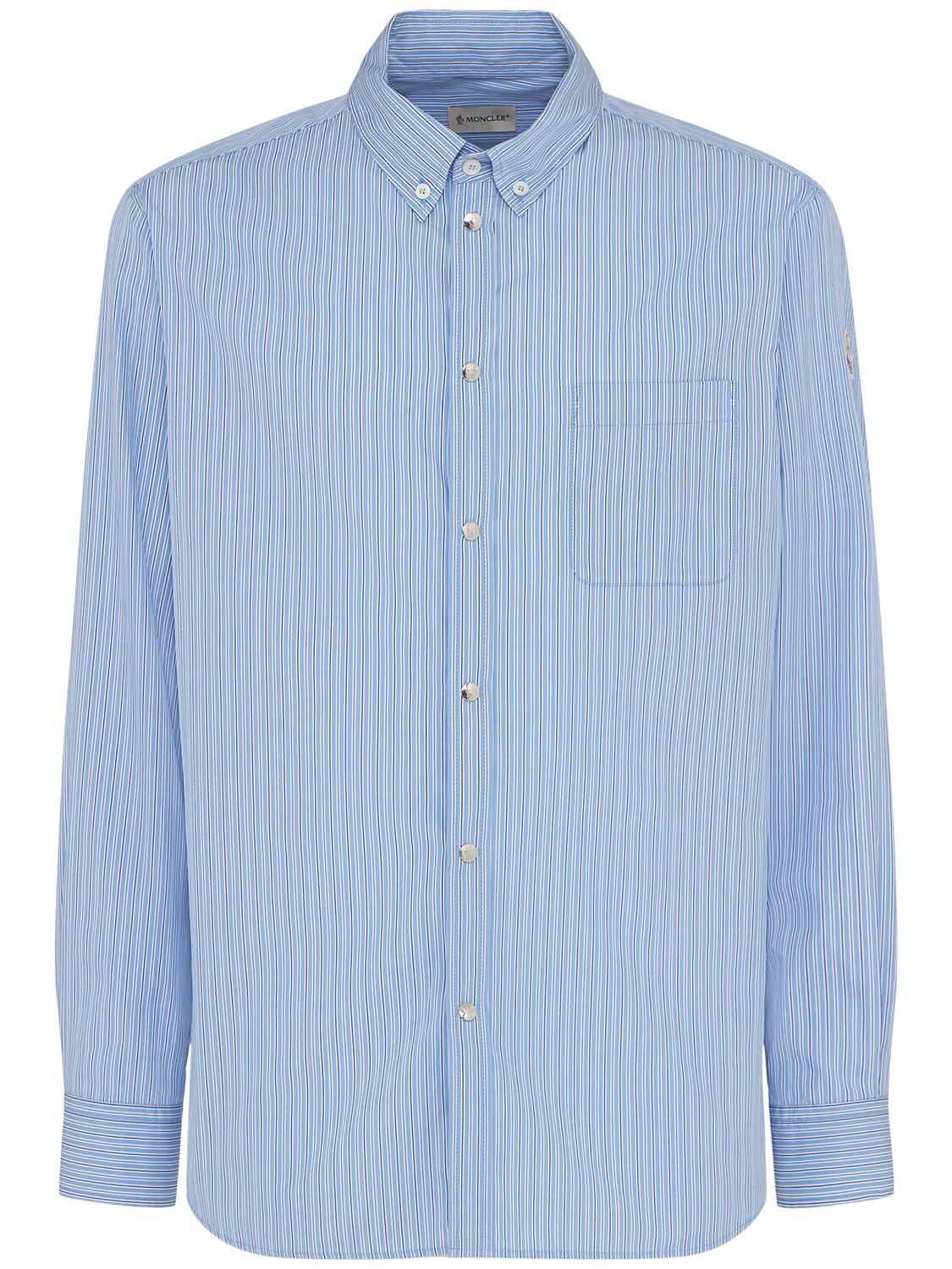 Chemise En Popeline De Coton Rayé - MONCLER - Modalova