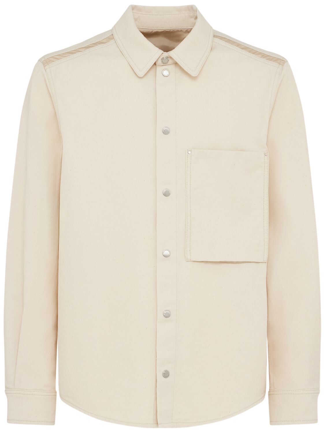 Chemise En Denim De Coton - MONCLER - Modalova