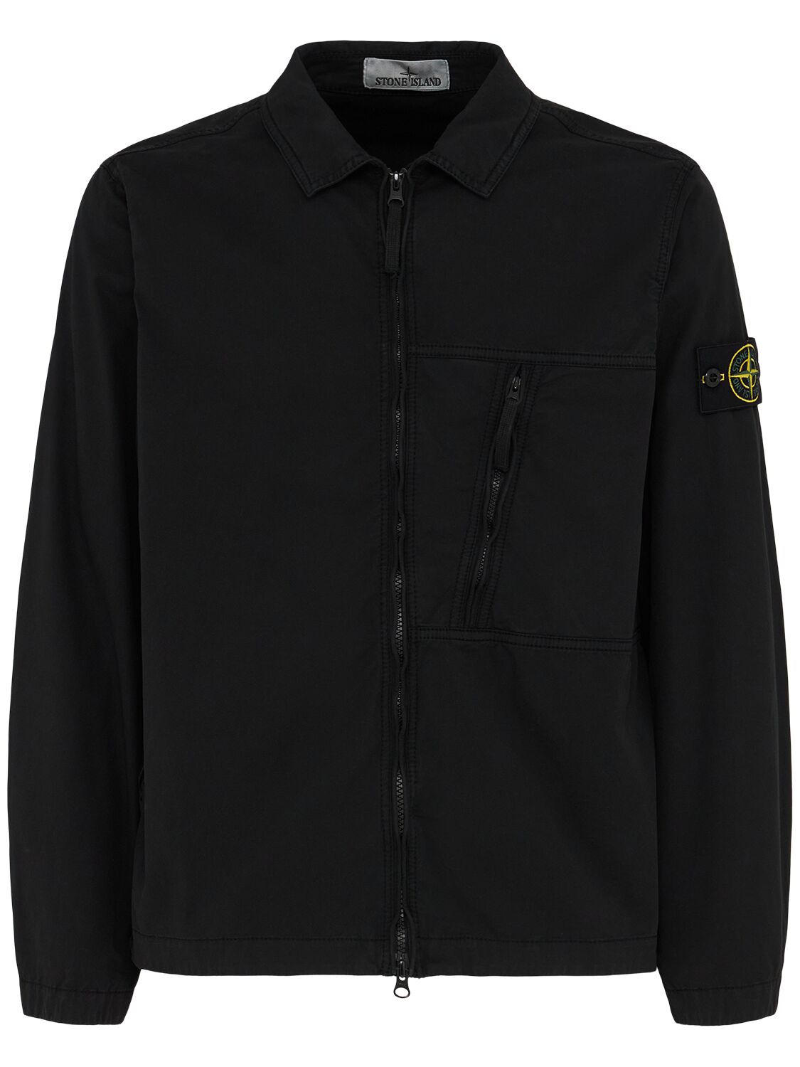 Chemise En Sergé De Coton Stretch - STONE ISLAND - Modalova