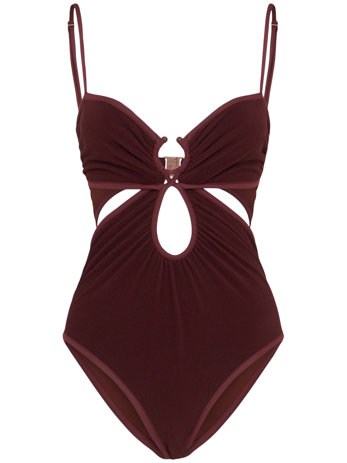 Johanna Ortiz Sunny Days One Piece Swimsuit In Brown