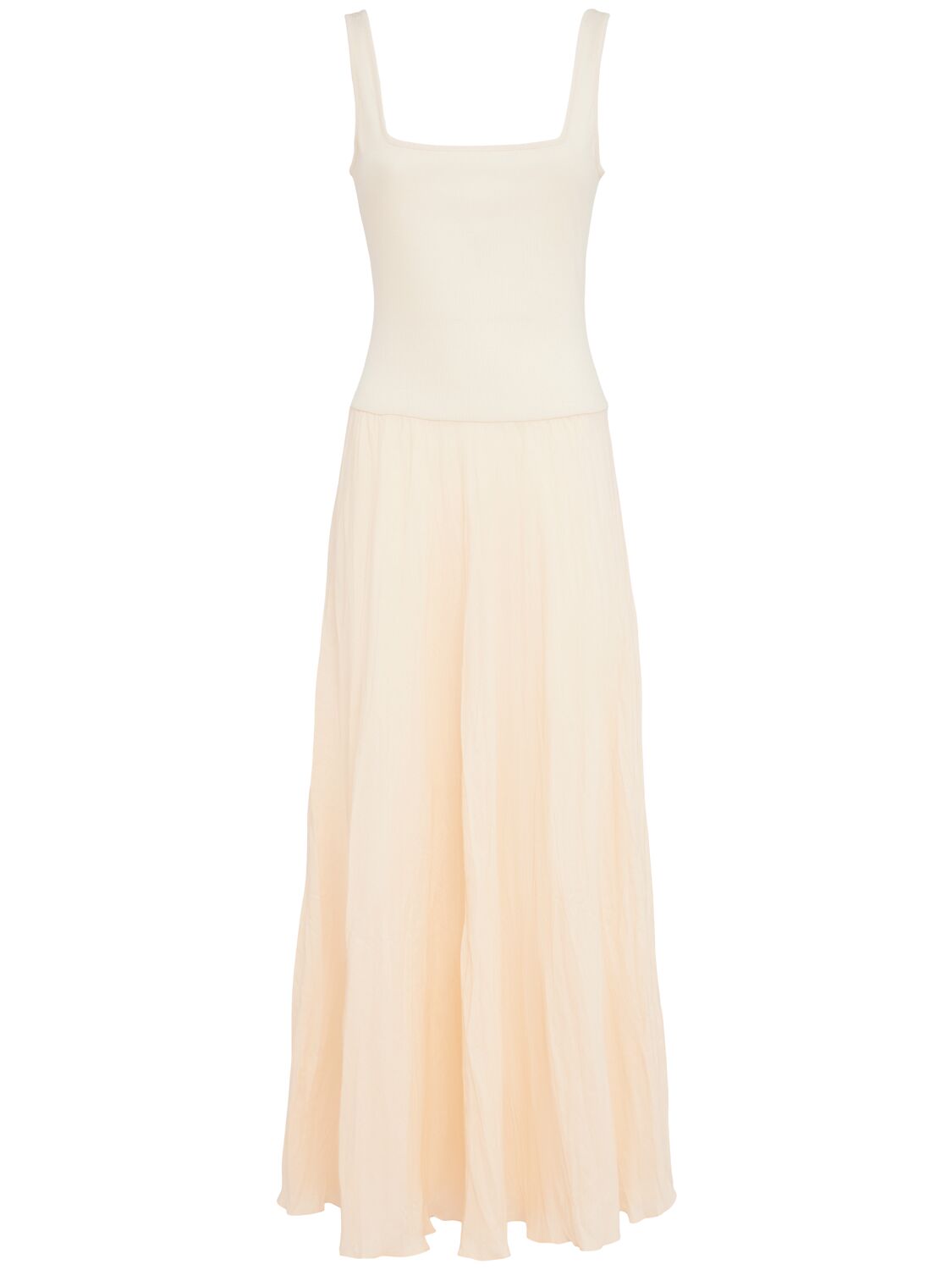 Ecru Mariner Square Neck Maxi Dress