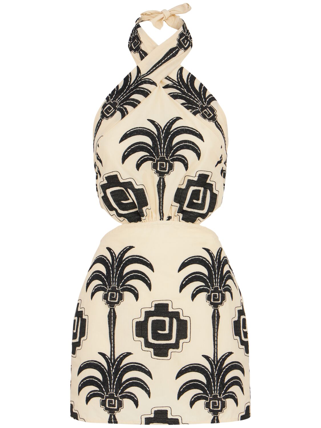 Pintaderas Halter Neck Mini Dress