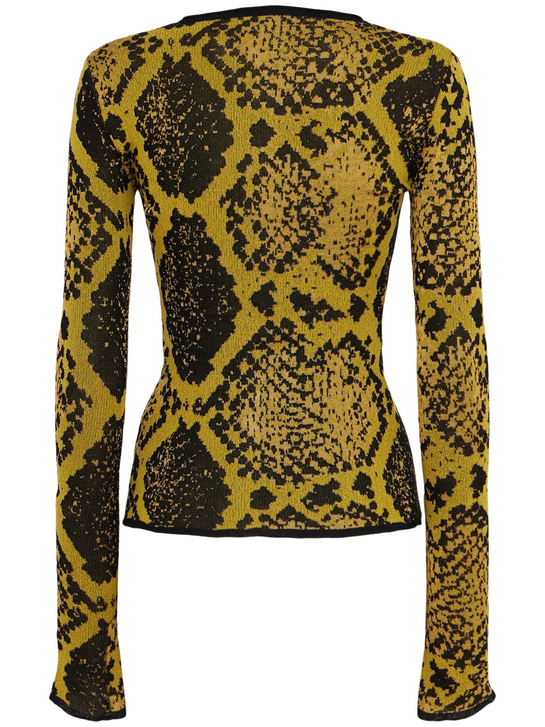 Attico Python Printed Viscose Blend Cardigan In Multi