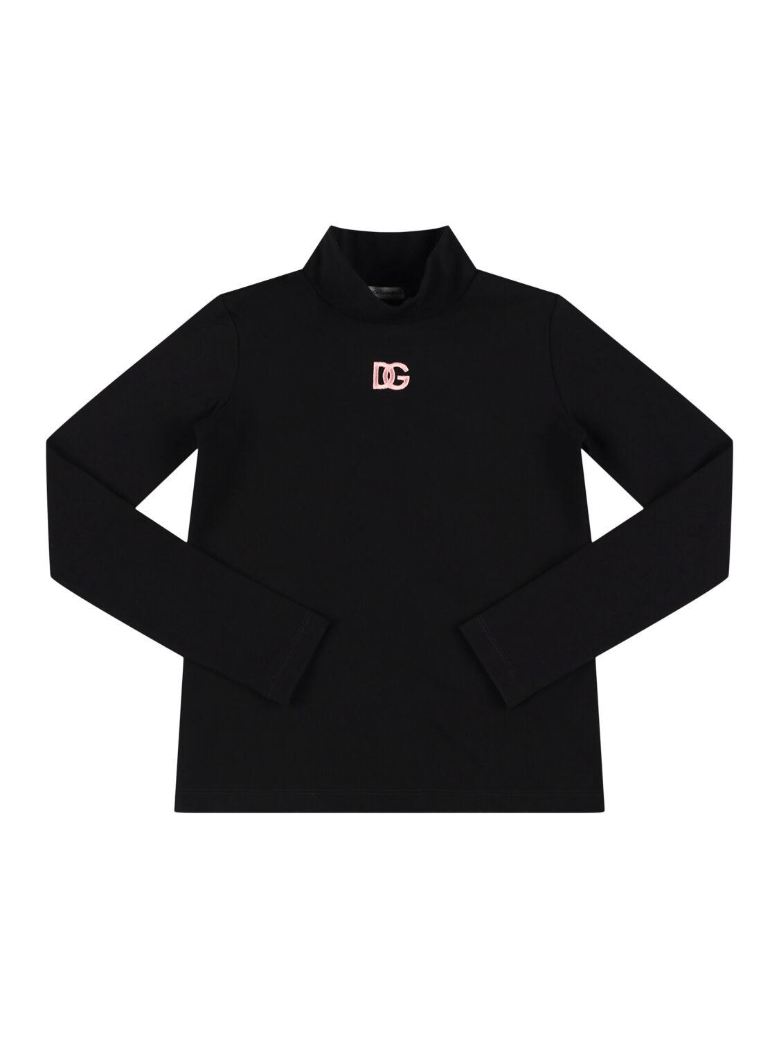 Dolce & Gabbana Cotton Interlock Long-sleeve T-shirt In Black