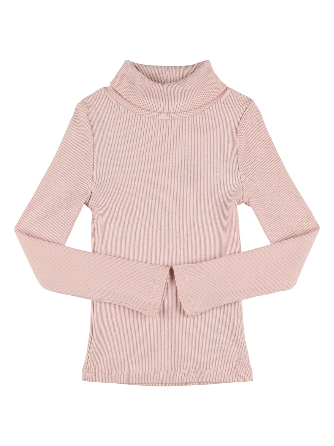 Bonpoint Cotton Jersey Turtleneck In Pink