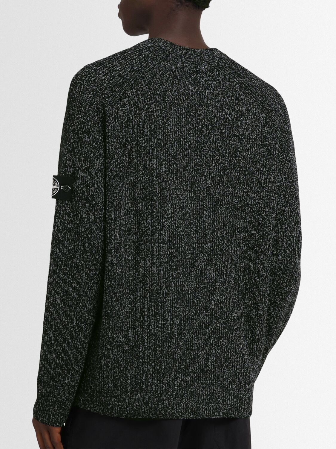 STONE ISLAND REFLECTIVE KNIT CREWNECK SWEATER