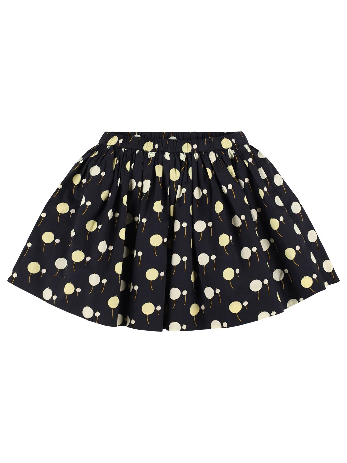 Bonpoint Printed Cotton Skirt In Black