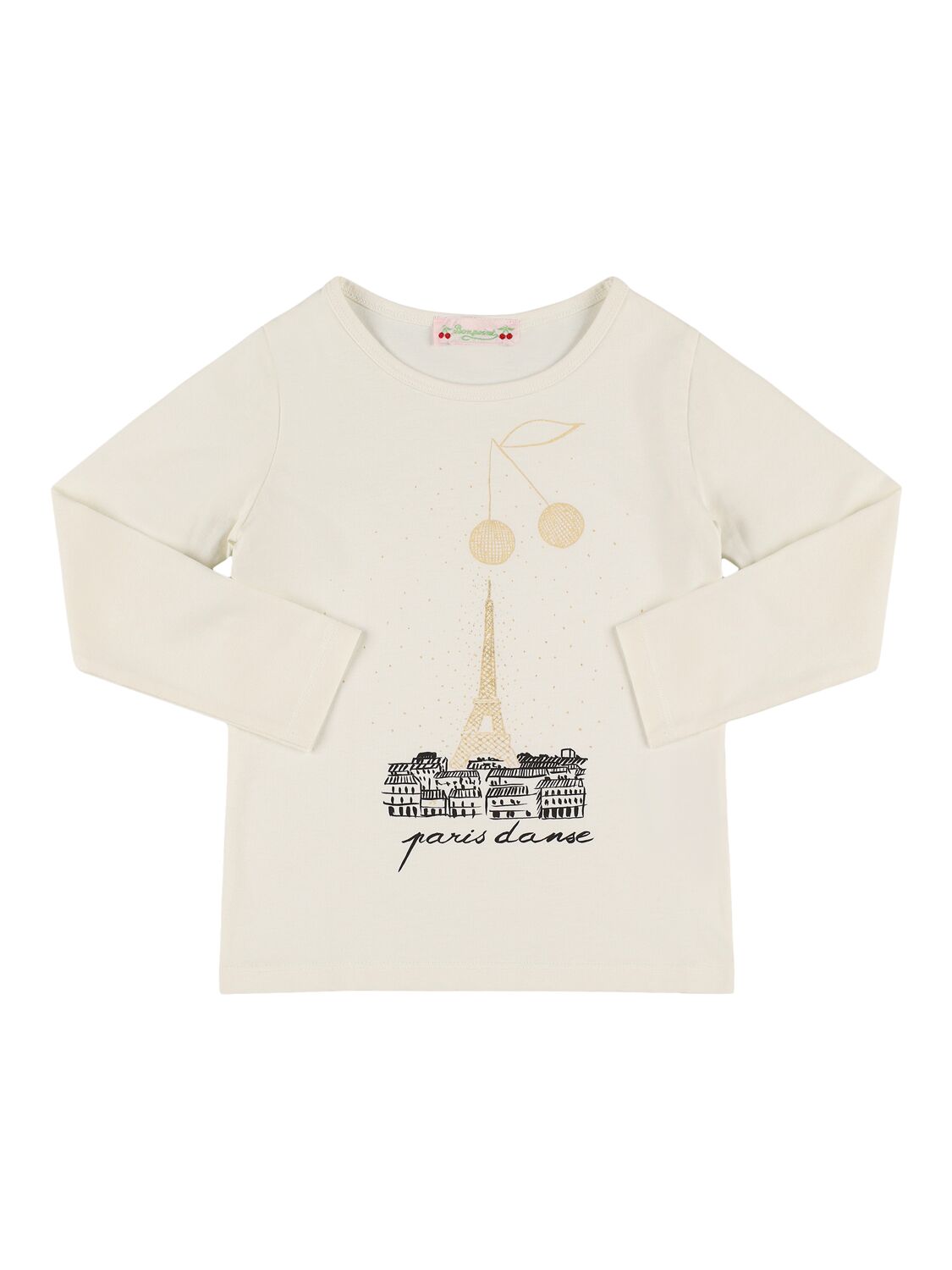 Bonpoint Printed Cotton Jersey T-shirt In White