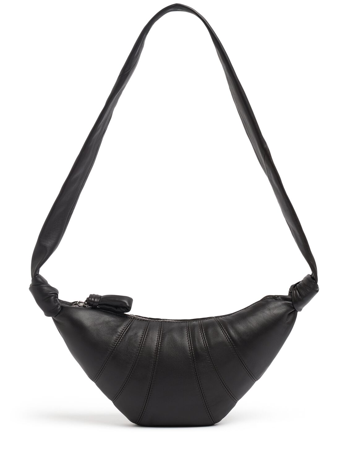 Small Croissant Nappa Crossbody Bag